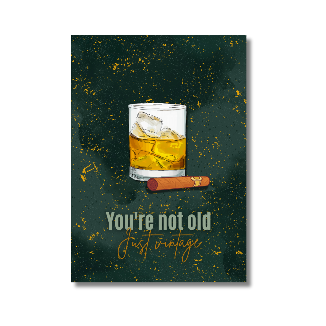 verjaardagskaart just vintage