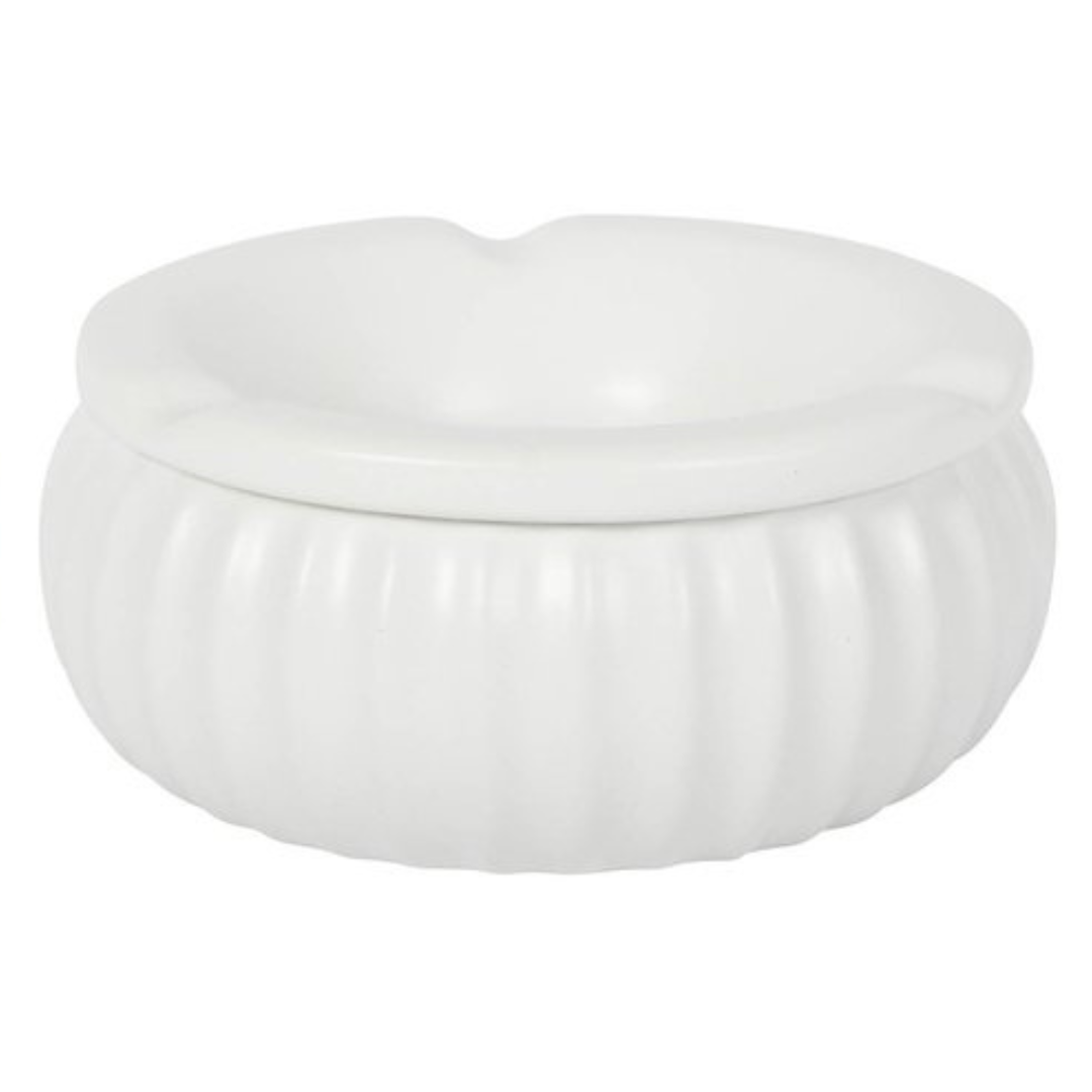 keramische asbak wit