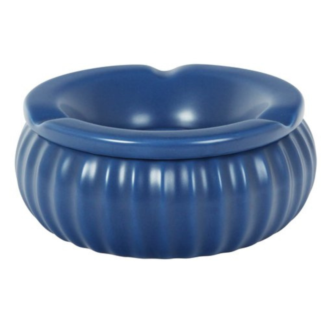 keramische asbak blauw
